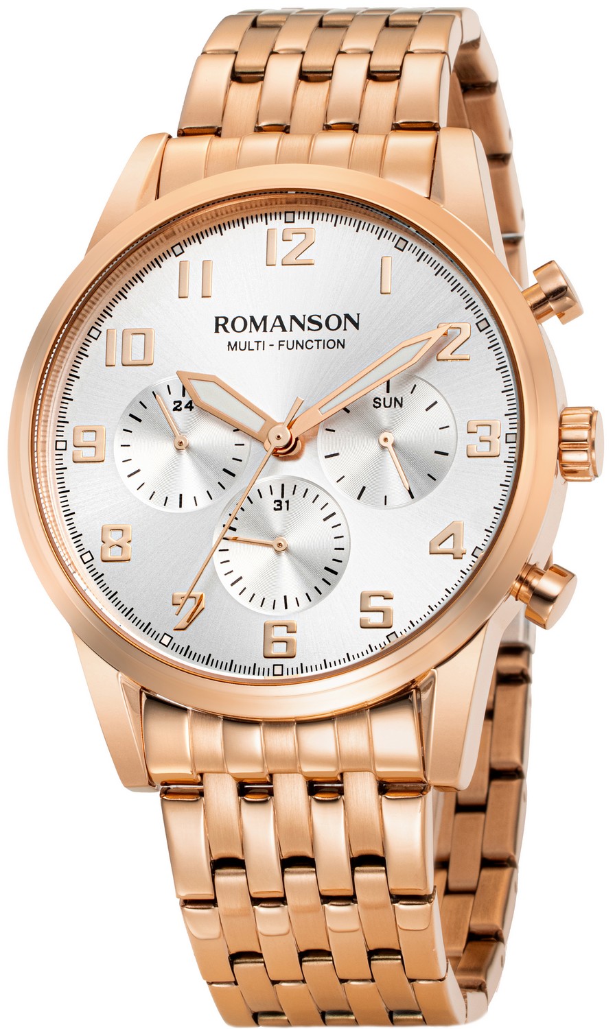 ROMANSON  Мужские часы, кварцевый механизм, сталь, 44 мм